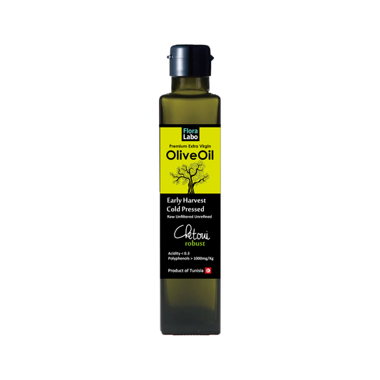 フローラ・ラボ　エキストラバージンオリーブオイル（CHETOUI ROBUST）200ml （2025年収穫）